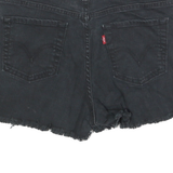 LEVI'S Womens Black Denim Cut-Off Shorts XS W26 Raw Hem Casual Summer