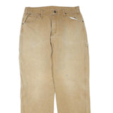 DICKIES Mens Jeans Beige Regular Straight Denim W34 L34 Workwear Cotton Blend