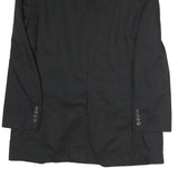 LAUREN RALPH LAUREN Mens Black Cotton Pinstripe Classic Jacket L Tailored Button