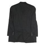 LAUREN RALPH LAUREN Mens Black Cotton Pinstripe Classic Jacket L Tailored Button