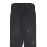 DICKIES Mens Regular Fit Black Denim Jeans W32 L32 Workwear Style Zip Closure