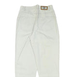 NEWPORT Womens Cotton Blend White Relaxed Trousers W28 L30 Casual Zip Closure
