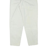 NEWPORT Womens Cotton Blend White Relaxed Trousers W28 L30 Casual Zip Closure