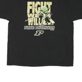 CHAMPION Mens Black Purdue Boilermakers Graphic T-Shirt 2XL Short Sleeve Crew