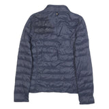 BARBOUR Womens Navy Blue Quilted Jacket UK 8 Polyamide Button Fastening