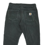 CARHARTT Mens Relaxed Green Cotton Blend Corduroy Trousers W36 L25 Casual