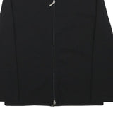 Womens Black Plain Zip Jacket XS Polyester Blend Casual Classic Fit