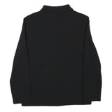 Womens Black Plain Zip Jacket XS Polyester Blend Casual Classic Fit