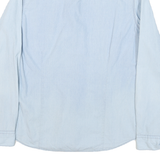 NAPAPIJRI Mens Light Blue Shirt L Casual Slim Fit Cotton Blend Long Sleeve