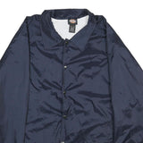 DICKIES Mens Navy Blue Button Nylon Jacket 2XL Plain Classic Casual Workwear