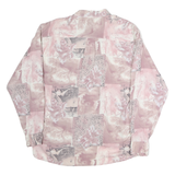 JEAN MASERIC Mens Pink & Grey Patterned Long Sleeve Shirt L Polyester Casual