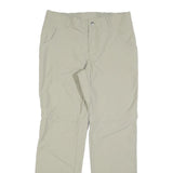 TCHIBO Womens Polyester Blend Beige Regular Fit Straight Leg Trousers W32 L32