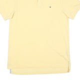 TOMMY HILFIGER Mens Yellow Polo Shirt S Short Sleeve Cotton Blend Classic Fit