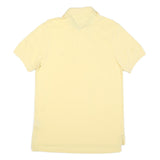 TOMMY HILFIGER Mens Yellow Polo Shirt S Short Sleeve Cotton Blend Classic Fit