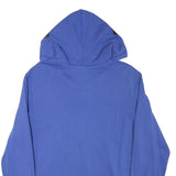 NIKE Mens Blue Zip Up Hoodie M 10 Printed Logo Drawstring Hood Casual Wear