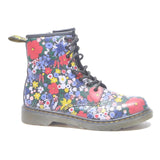 DR MARTENS Floral Womens Lace-Up Boots Leather UK 5 Colourful Patterned