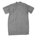 ACKERMANN Mens Grey Pattern Cotton Blend Shirt L Casual Summer Stylish