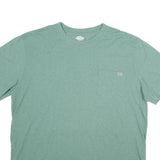 DICKIES Mens Green T-Shirt 2XL Short Sleeve Crew Neck Pocket Plain Cotton Blend