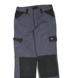 DICKIES Mens Cotton Blend Black & Grey Workwear Regular Fit Straight Leg
