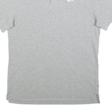 NIKE Mens Grey Short Sleeve Plain Polo Shirt M Cotton Casual Sportswear