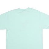 HANES Mens Light Blue Graphic T-Shirt L Short Sleeve Crew Neck Duck Print