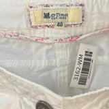 D Times Shorts - 29W UK 8 White Cotton