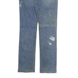CARHARTT Mens Slim Blue Denim Jeans W32 L34 Workwear Zip Closure