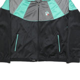 PUMA Womens Black & Grey Aqua Zip Polyester Track Jacket M Sportswear