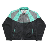 PUMA Womens Black & Grey Aqua Zip Polyester Track Jacket M Sportswear