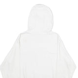 NIKE Womens White Hoodie M Cotton Blend Pullover Sweatshirt Logo Print