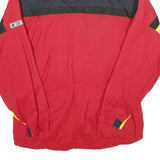 EDGE-TECH Mens Red Black & Yellow Jacket M Nylon Colourblock Zip Outdoor