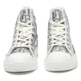 CHRISTIAN DIOR B23 Womens High Trainers White & Grey Synthetic UK 5 Designer