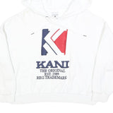 KARL KANI Womens White Red & Navy Pullover Hoodie S Logo Embroidered