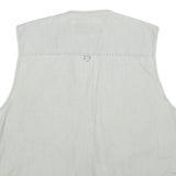 OKYES Mens Grey Cotton Blend Utility Jacket XL Pocket Zip Front Casual Style