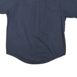 NAUTICA Mens Blue Cotton Blend Short Sleeve Shirt L Casual Button Down