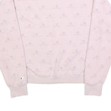 CHAMPION Womens Pink Crew Neck Sweatshirt S Cotton Blend Pullover Logo Print