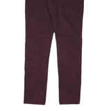 LEVI'S Womens Slim Slim Burgundy Cotton Blend Trousers W30 L32 Zip Stylish