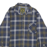 ANCHORAGE Mens Blue & Olive Check Shirt XL Long Sleeve Cotton Casual