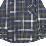 ANCHORAGE Mens Blue & Olive Check Shirt XL Long Sleeve Cotton Casual