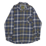 ANCHORAGE Mens Blue & Olive Check Shirt XL Long Sleeve Cotton Casual