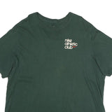 NIKE Mens Green Athletic Club T-Shirt 2XL Short Sleeve Crew Neck Cotton