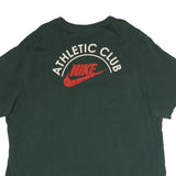 NIKE Mens Green Athletic Club T-Shirt 2XL Short Sleeve Crew Neck Cotton