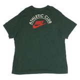NIKE Mens Green Athletic Club T-Shirt 2XL Short Sleeve Crew Neck Cotton