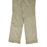 LL BEAN Mens Cotton Blend Beige Regular Straight Trousers W30 L32 Casual Zip