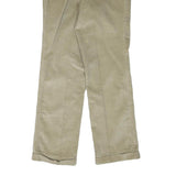 LL BEAN Mens Cotton Blend Beige Regular Straight Trousers W30 L32 Casual Zip