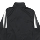 ADIDAS Womens Black & White Slim Fit Jacket UK 12 Polyester Zip Sportswear