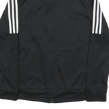 ADIDAS Womens Black & White Slim Fit Jacket UK 12 Polyester Zip Sportswear