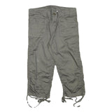 CREST Womens Shorts Grey Cargo Casual M W28 Cotton Blend Drawstring