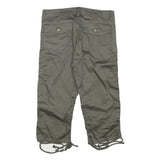 CREST Womens Shorts Grey Cargo Casual M W28 Cotton Blend Drawstring