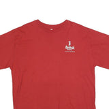 Womens Red Cotton Blend Graphic T-Shirt XL Short Sleeve Crew Neck Baobab